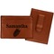 Tropical Leaves Leatherette Wallet with Money Clips - Front and Back