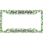 Tropical Leaves License Plate Frame - Style A (Personalized)