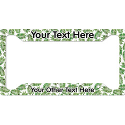 Tropical Leaves License Plate Frame - Style A (Personalized)