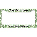 Tropical Leaves License Plate Frame - Style B (Personalized)