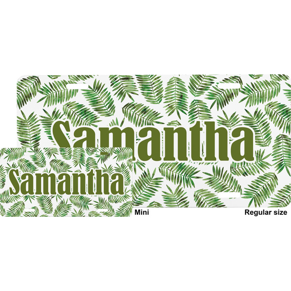 Tropical Leaves License Plate (Sizes)
