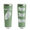 Tropical Leaves Light Green RTIC Everyday Tumbler - 28 oz. - Front and Back