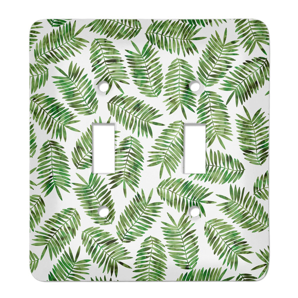 Custom Tropical Leaves Light Switch Cover (2 Toggle Plate)