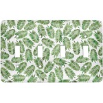 Tropical Leaves Light Switch Cover (4 Toggle Plate)