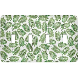 Tropical Leaves Light Switch Cover (4 Toggle Plate) (Personalized)