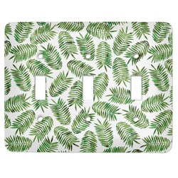 Tropical Leaves Light Switch Cover (3 Toggle Plate)