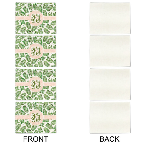 Tropical Leaves Linen Placemat - APPROVAL Set of 4 (single sided)