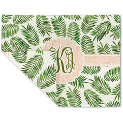 Tropical Leaves Double-Sided Linen Placemat - Single w/ Monogram