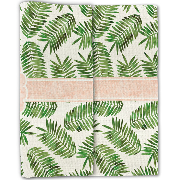 Tropical Leaves Linen Placemat - Folded Half (double sided)