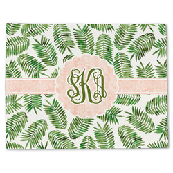 Tropical Leaves Single-Sided Linen Placemat - Single w/ Monogram