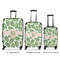 Tropical Leaves Luggage Bags all sizes - With Handle