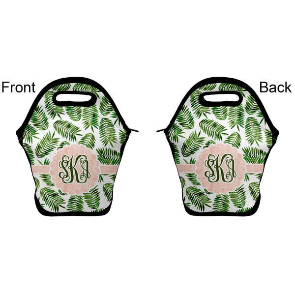 Tropical Leaves Lunch Bag - Front and Back