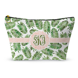 Tropical Leaves Makeup Bag - Small - 8.5"x4.5" (Personalized)
