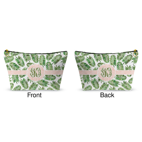 Tropical Leaves Makeup Bag (Front and Back)