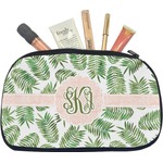 Tropical Leaves Makeup / Cosmetic Bag - Medium (Personalized)