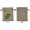 Tropical Leaves Medium Burlap Gift Bag - Front Approval