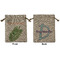 Tropical Leaves Medium Burlap Gift Bag - Front & Back (Personalized)