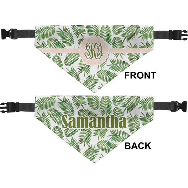 Tropical Leaves Medium Dog Bandana Approval