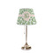 Tropical Leaves Poly Film Empire Lampshade - On Stand