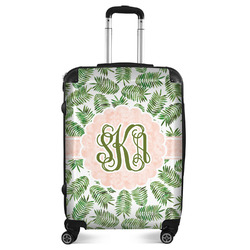 Tropical Leaves Suitcase - 24" Medium - Checked (Personalized)