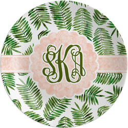Tropical Leaves Melamine Salad Plate - 8" (Personalized)
