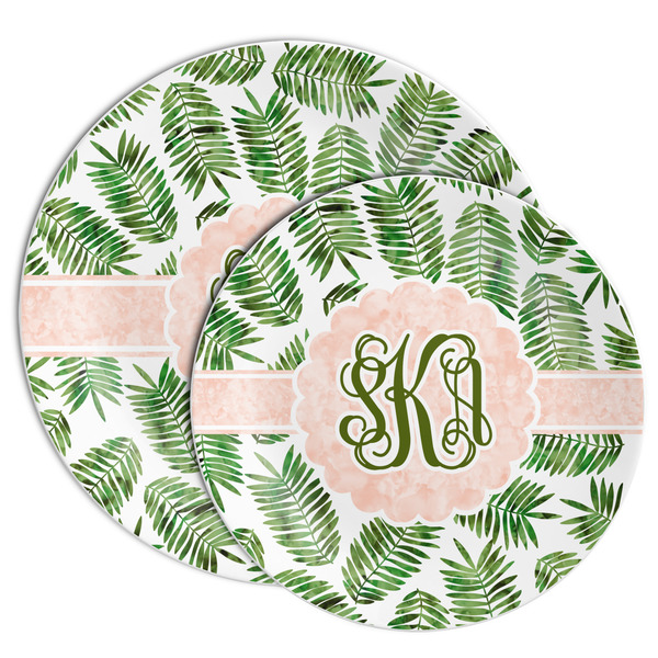 Tropical Leaves Melamine Plates - PARENT/MAIN