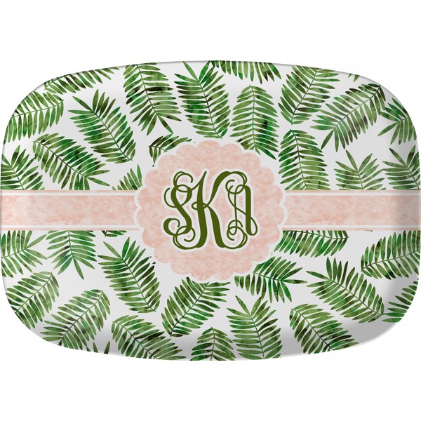 Custom Tropical Leaves Melamine Platter (Personalized)