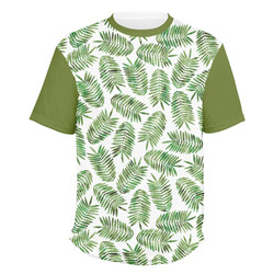 Tropical Leaves Men's Crew T-Shirt - Large