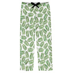 Tropical Leaves Mens Pajama Pants - S
