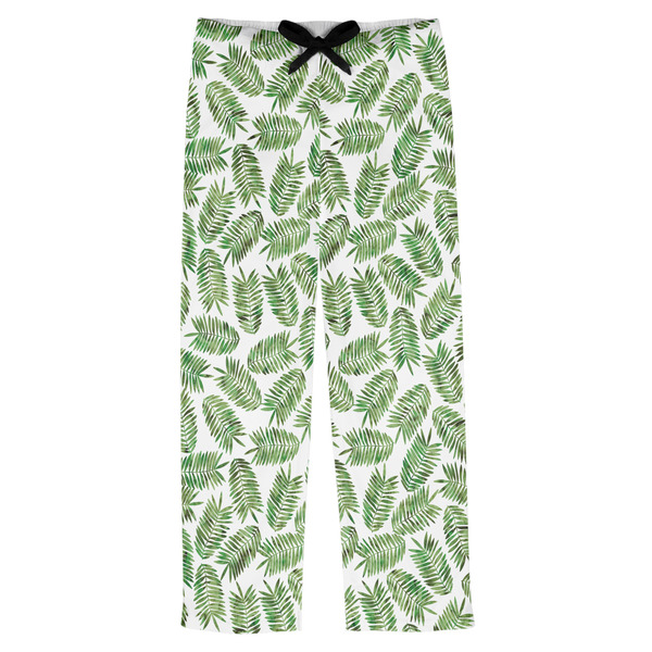 Custom Tropical Leaves Mens Pajama Pants - S
