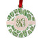 Tropical Leaves Metal Ball Ornament - Front