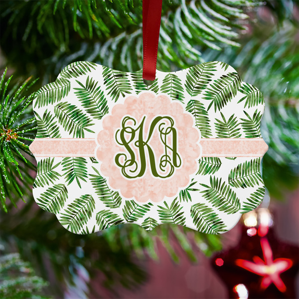 Tropical Leaves Metal Benilux Ornament - Lifestyle