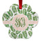 Tropical Leaves Metal Paw Ornament - Front
