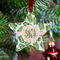 Tropical Leaves Metal Star Ornament - Lifestyle