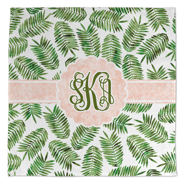 Custom Tropical Leaves Microfiber Dish Towel (Personalized)