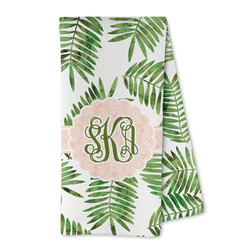 Tropical Leaves Kitchen Towel - Microfiber (Personalized)