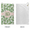Tropical Leaves Microfiber Golf Towels - Small - APPROVAL