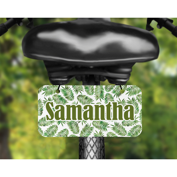Tropical Leaves Mini License Plate on Bicycle - LIFESTYLE Two holes