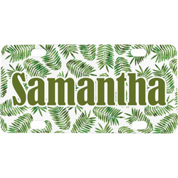 Tropical Leaves Mini/Bicycle License Plate (Personalized)