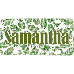 Tropical Leaves Mini/Bicycle License Plate (Personalized)