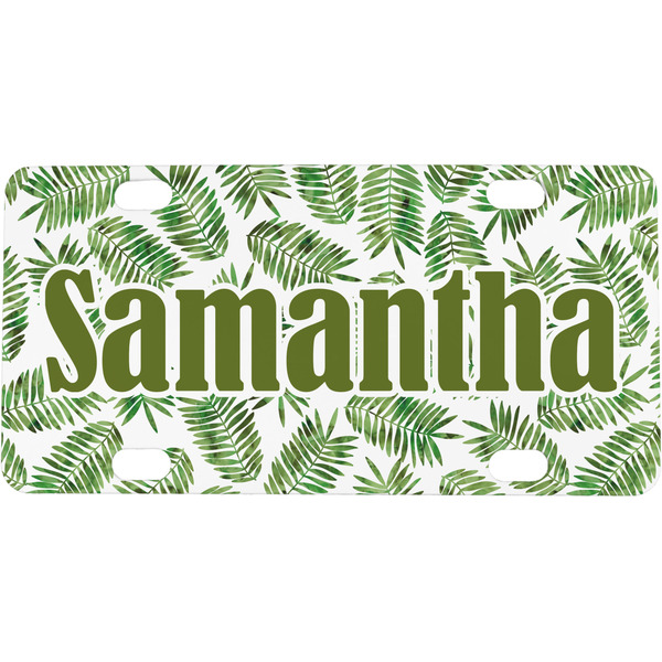 Custom Tropical Leaves Mini/Bicycle License Plate (Personalized)