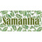 Tropical Leaves Mini / Bicycle License Plate (4 Holes) (Personalized)