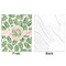 Tropical Leaves Minky Blanket - 50"x60" - Single Sided - Front & Back