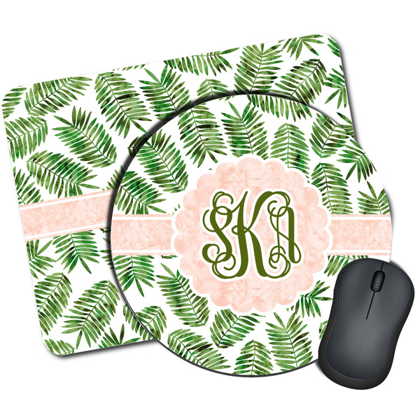 Custom Tropical Leaves Mouse Pad (Personalized)