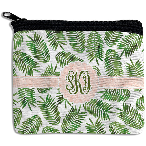 Custom Tropical Leaves Rectangular Coin Purse (Personalized)