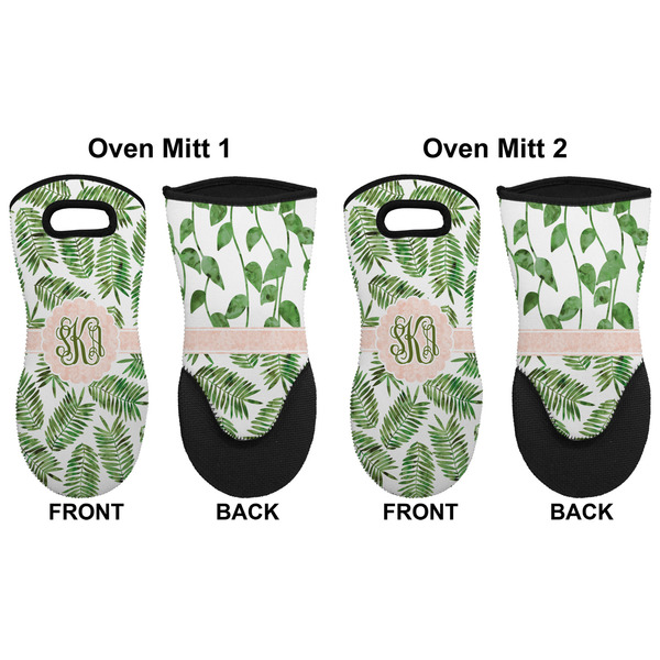 Tropical Leaves Neoprene Oven Mitt - Set of 2 - Approval