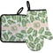 Tropical Leaves Oven Mitt & Pot Holder Set w/ Monogram