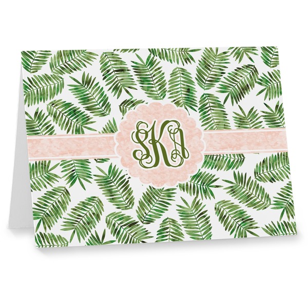 Custom Tropical Leaves Note cards (Personalized)