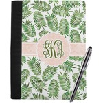 Tropical Leaves Notebook Padfolio - Large w/ Monogram