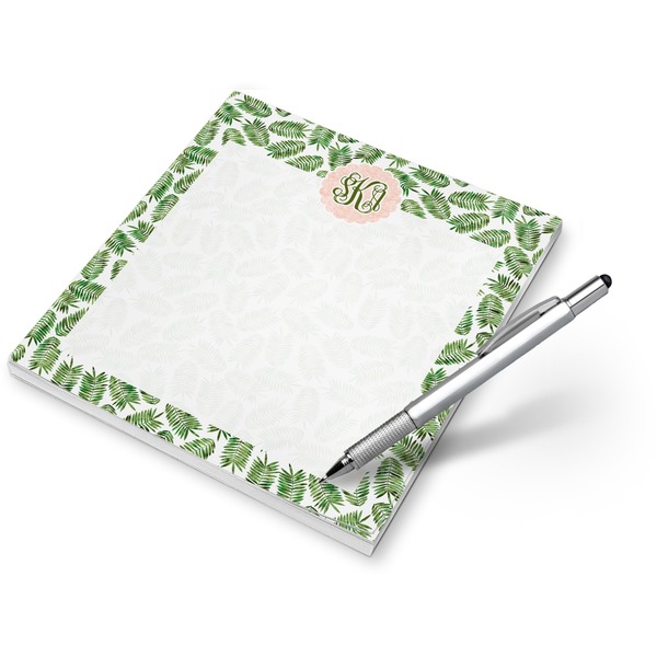 Custom Tropical Leaves Notepad (Personalized)